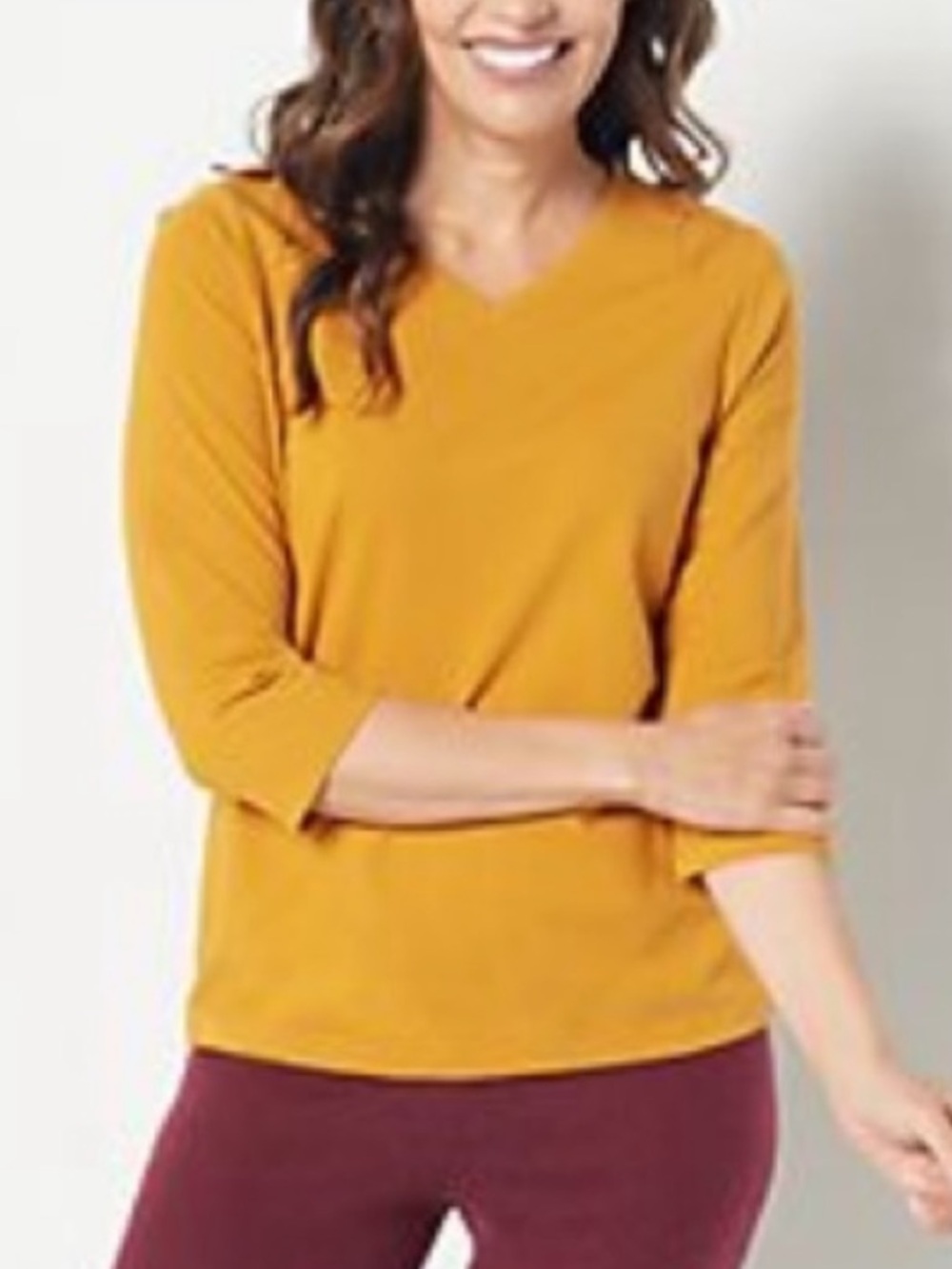 Denim & Co d&co Essentials V Neck Tee Shirt